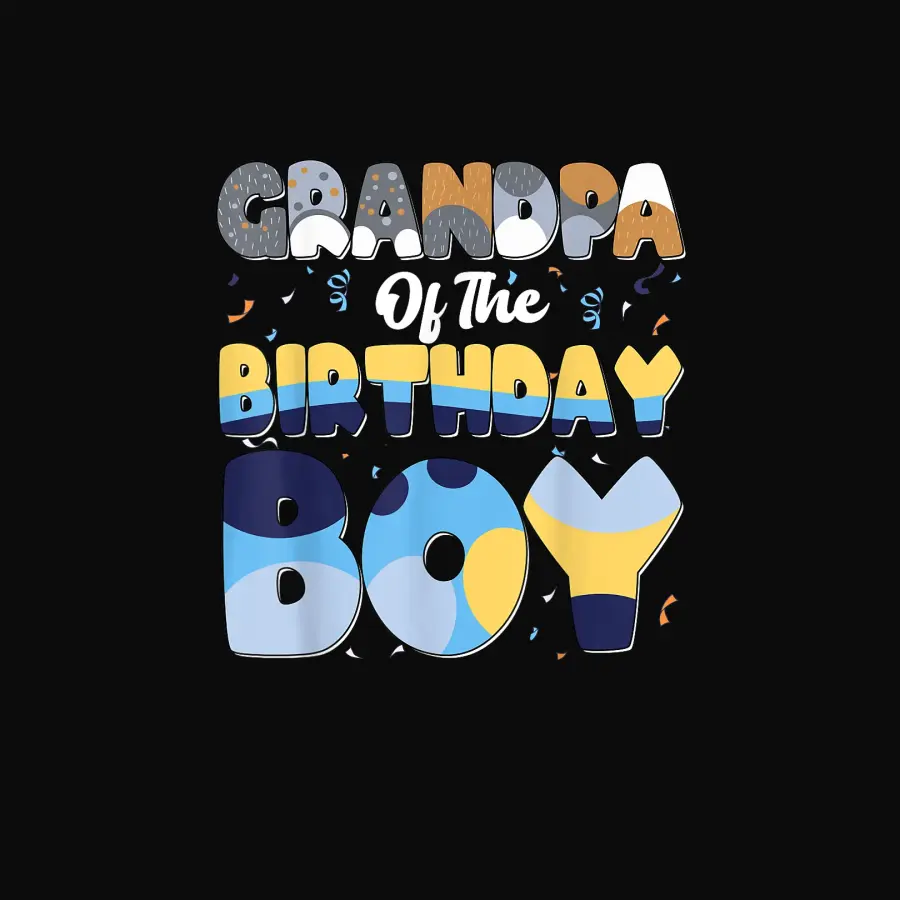 Grandpa Of The Birthday Boy Bluey Family Matching Unisex Staple T-Shirt