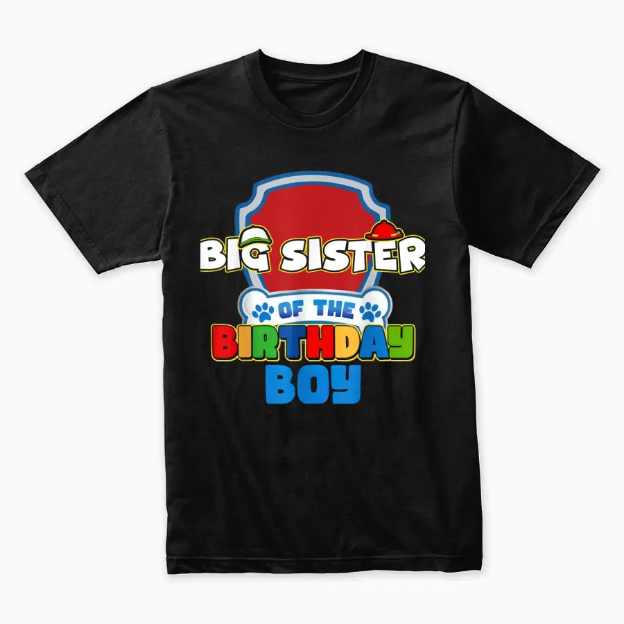 Big Sister Of The Birthday Boy Paw Patrol Family Matching Unisex Staple T-Shirt