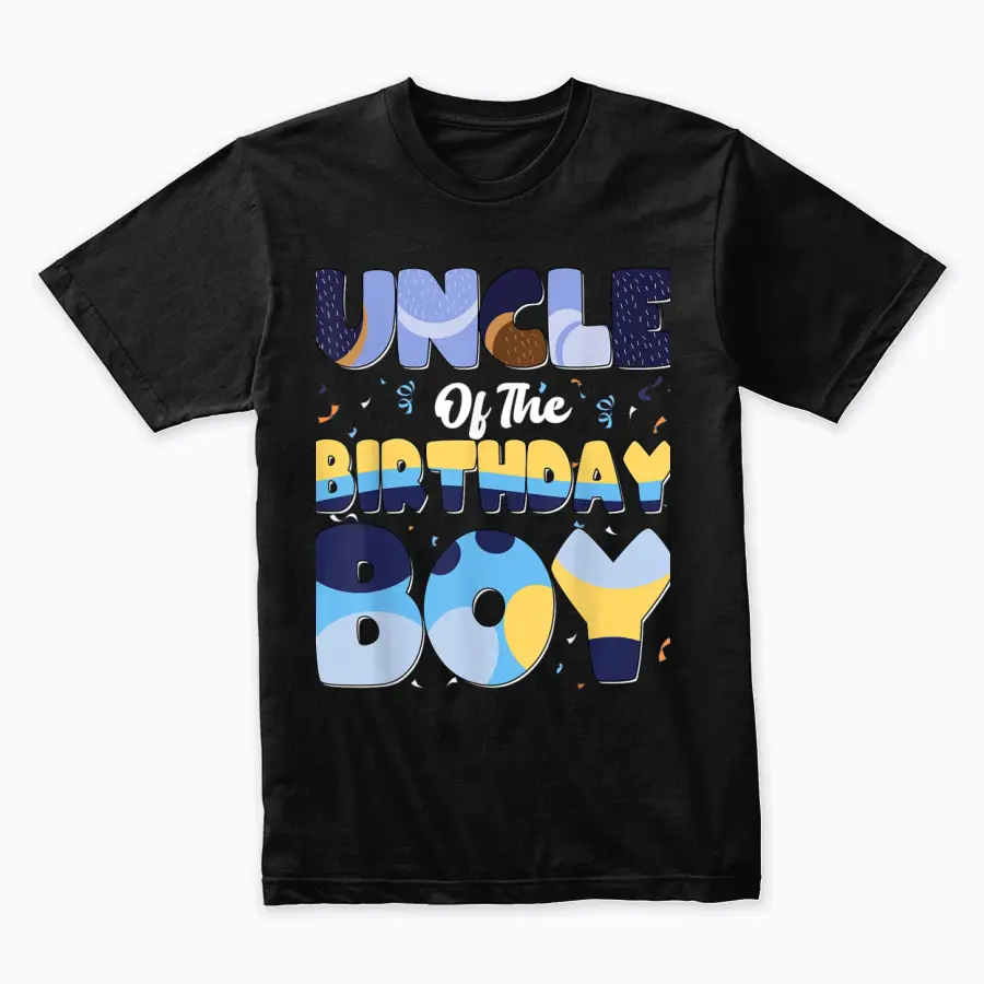 Uncle Of The Birthday Boy Bluey Family Matching Unisex Staple T-Shirt