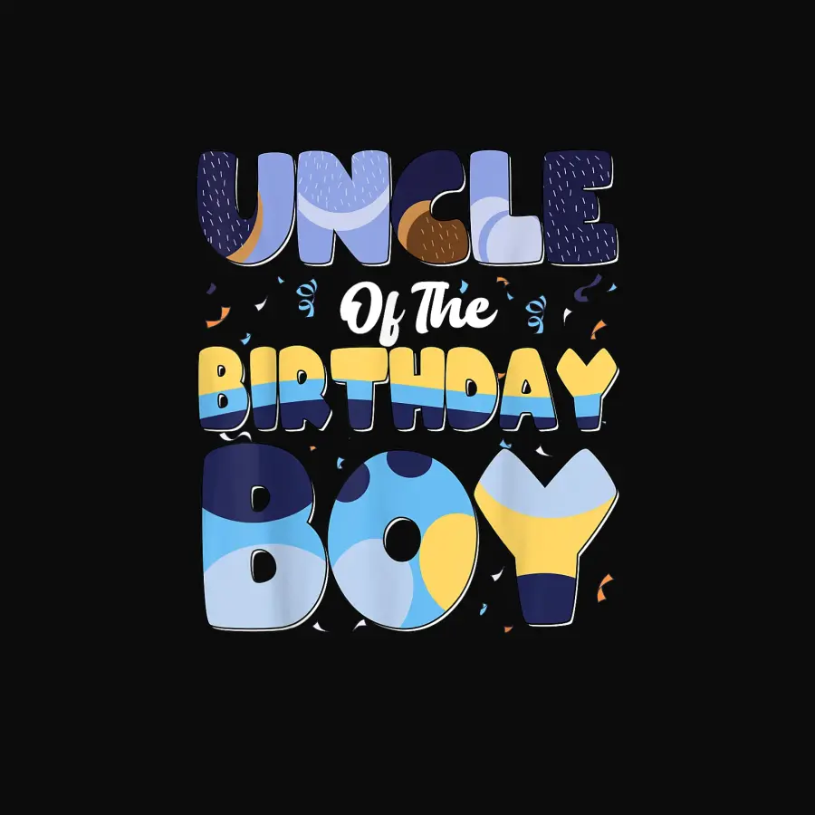 Uncle Of The Birthday Boy Bluey Family Matching Unisex Staple T-Shirt