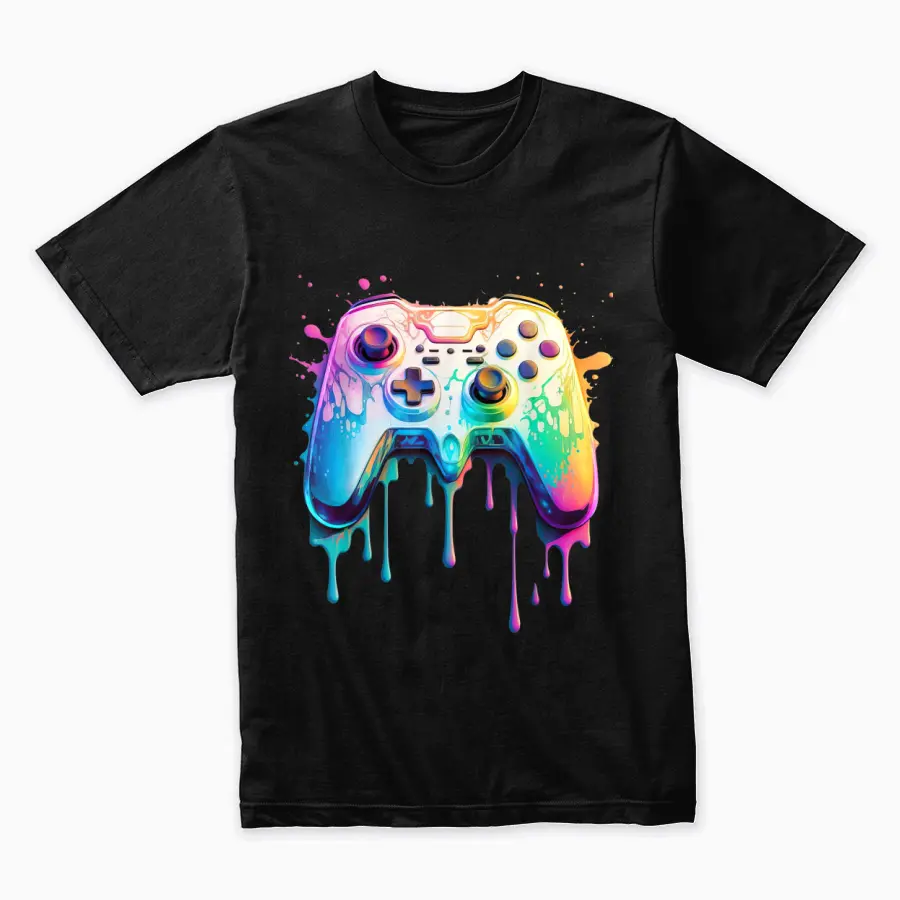 Gamer Graphic Video Game - Colorful Video Game Lover Unisex Staple T-Shirt