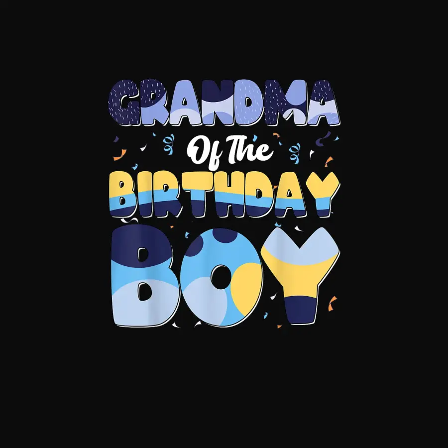 Grandma Of The Birthday Boy Bluey Family Matching Unisex Staple T-Shirt