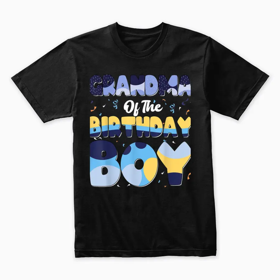 Grandma Of The Birthday Boy Bluey Family Matching Unisex Staple T-Shirt