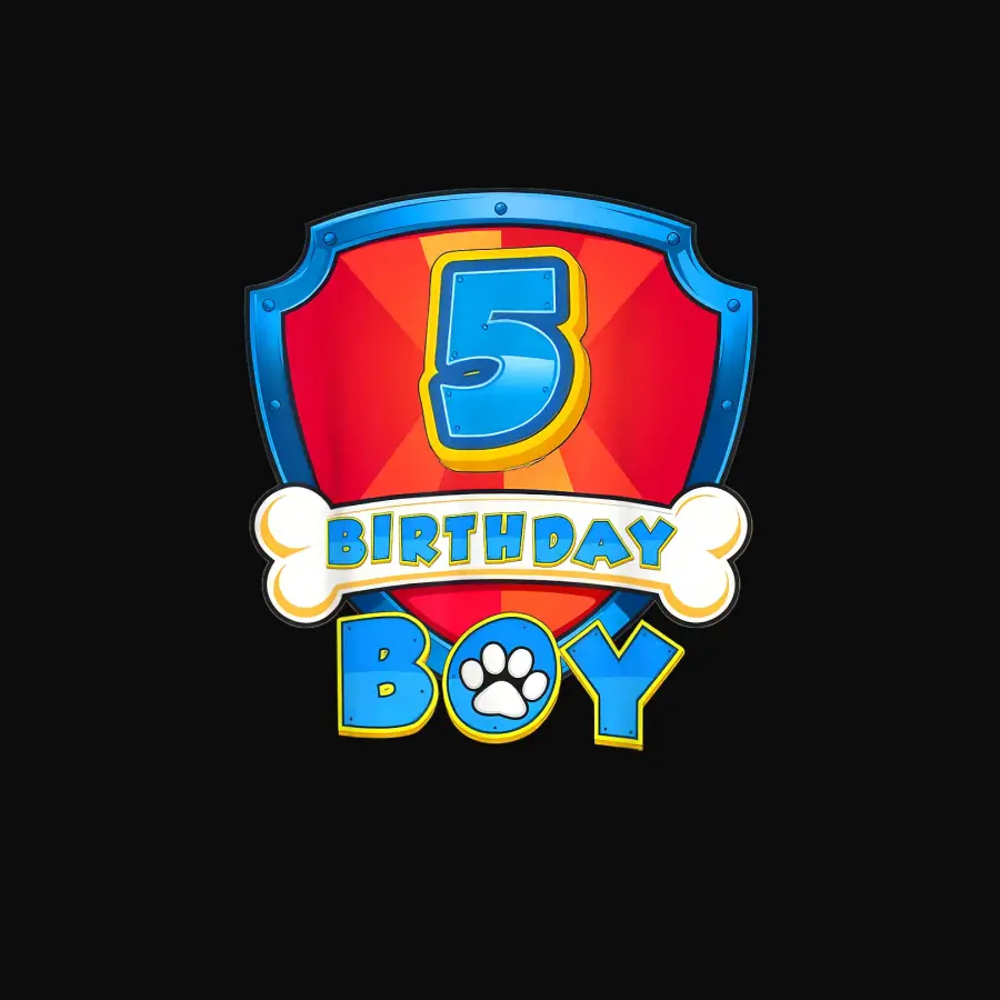 5Th Birthday Paw Patrol Dog Family Matching Five Bday Party Unisex Staple T-Shirt