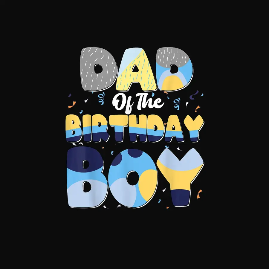 Dad And Mom Birthday Boy Bluey Family Matching Unisex Staple T-Shirt