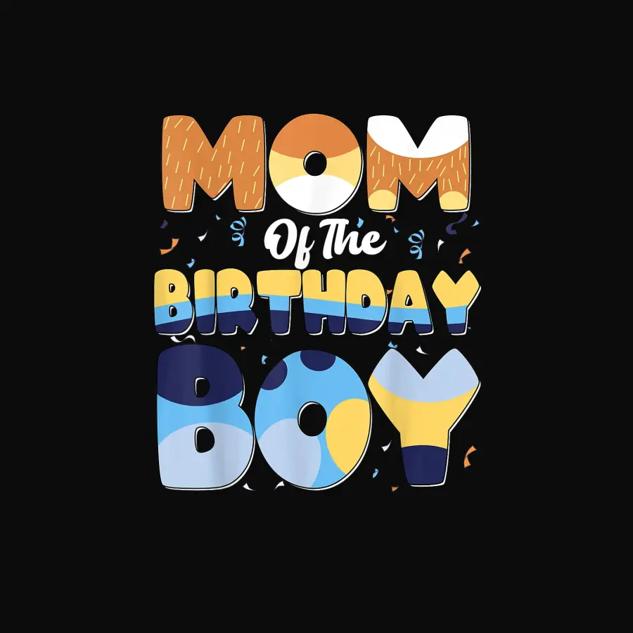 Mom And Dad Birthday Boy Bluey Family Matching Unisex Staple T-Shirt