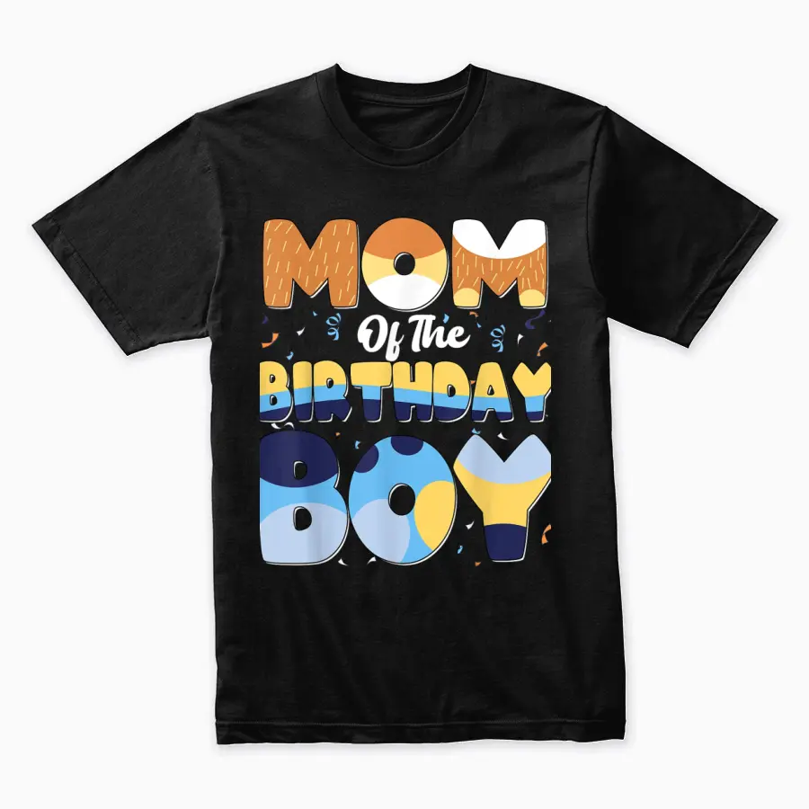 Mom And Dad Birthday Boy Bluey Family Matching Unisex Staple T-Shirt